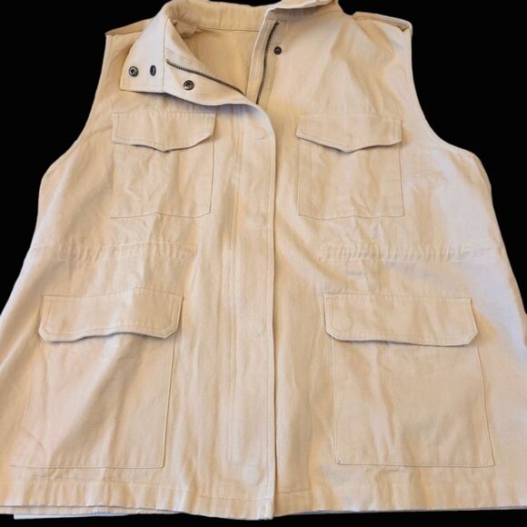 Utility Vest Unisex Technical Sport Jacket Cotton Canvas‎ sz XXL New With Tags - Picture 3 of 13